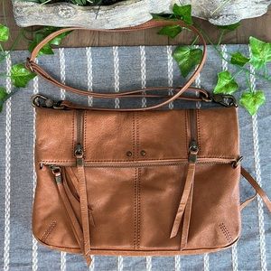 SAK Fold Over Convertible Crossover 💯 Sanibel leather Bag Tan/Camel